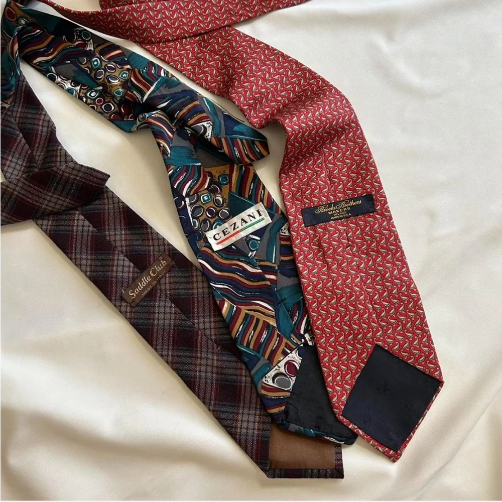 Bundle vintage silk and Wool necktie. - Picture 2 of 8